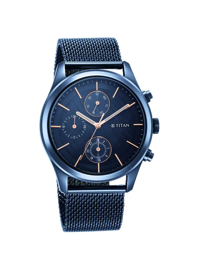 تيتان Men's Stainless Steel Analog Watch 1805QM02 - 42 mm