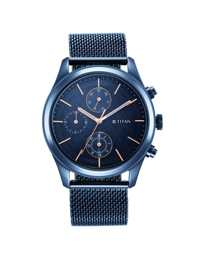 تيتان Men's Stainless Steel Analog Watch 1805QM02 - 42 mm