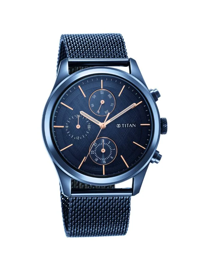 تيتان Men's Stainless Steel Analog Watch 1805QM02 - 42 mm