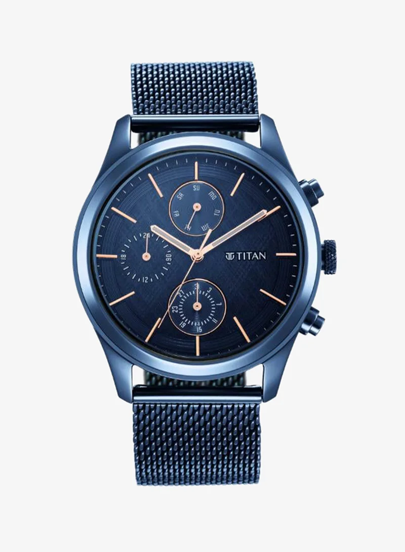تيتان Men's Stainless Steel Analog Watch 1805QM02 - 42 mm