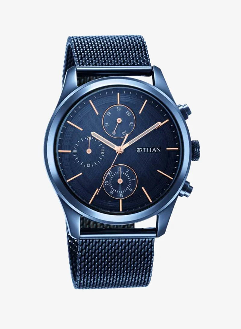 تيتان Men's Stainless Steel Analog Watch 1805QM02 - 42 mm