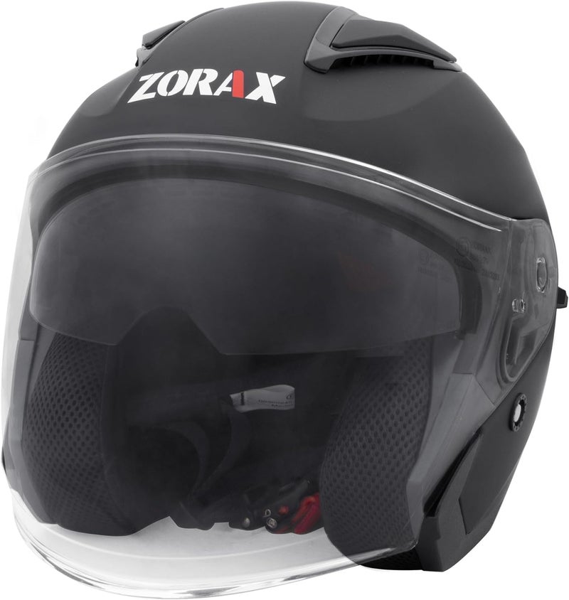 Zorax خوذة دراجة نارية زوراكس ZOR-608 تولا ذات وجه مفتوح مع واقي مزدوج معتمد ECE 2206 - Image 4