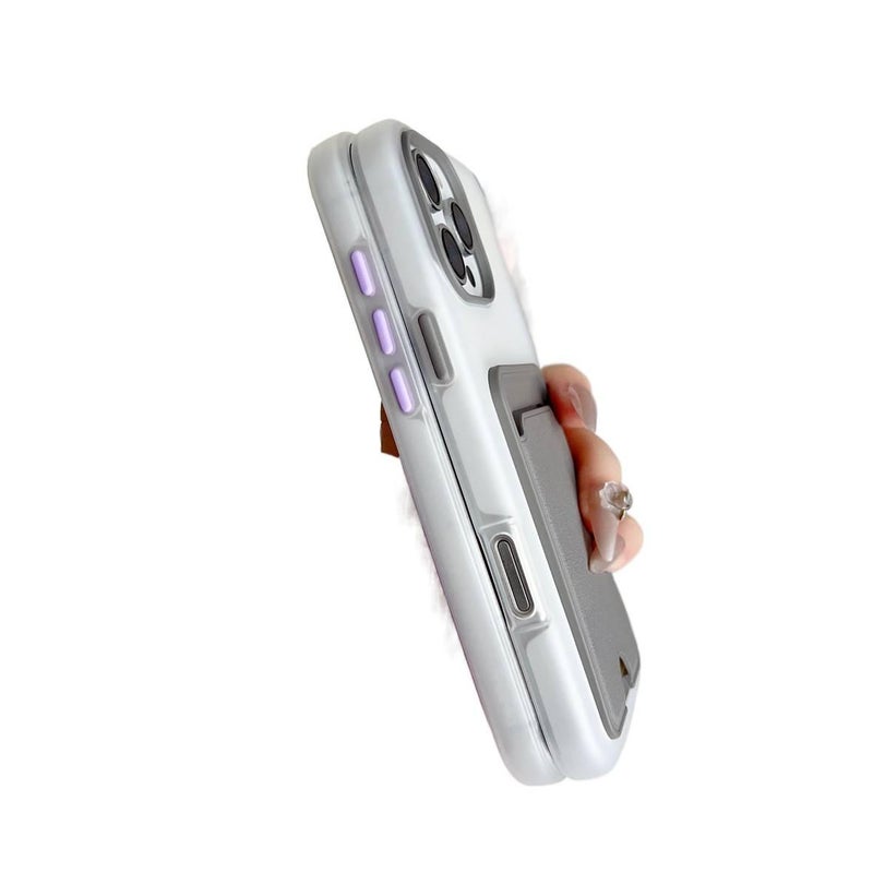 غطاء واقي بTPU لـ iPhone 16 / 16 Plus / 16 Pro / 16 Pro Max مع حامل بطاقات وحماية من السقوط مع مقاوم للصدمات مع مغناطيس قوي باللون أسود مغناطيسي من مادة TPU - ModaStar - Image 3