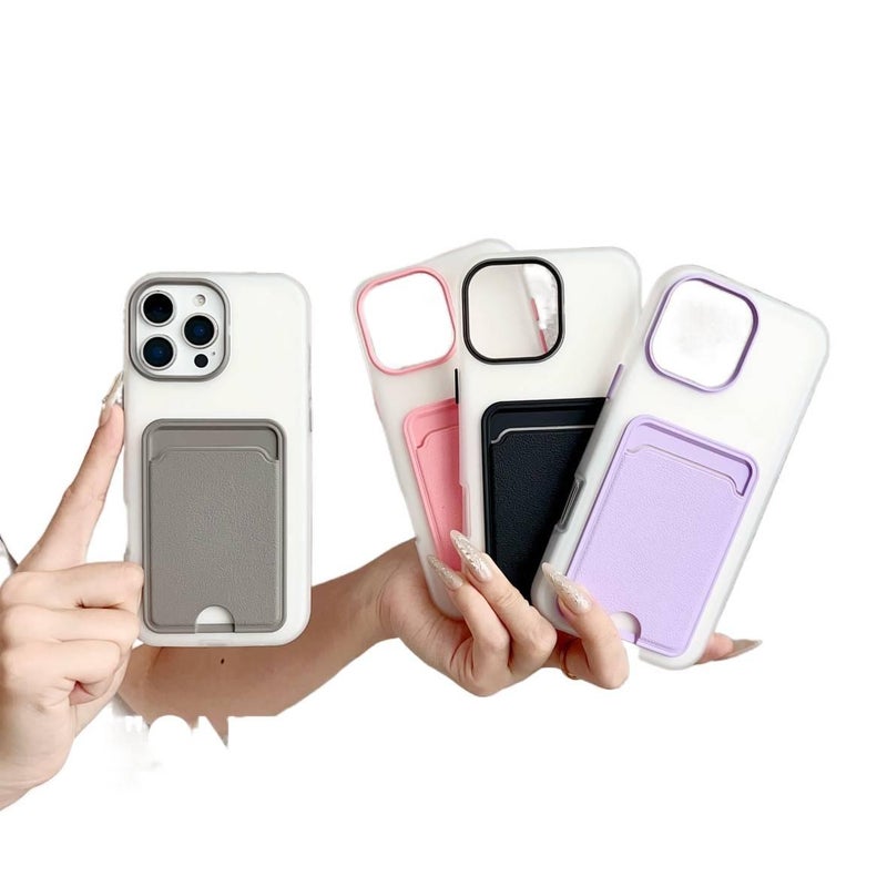 غطاء واقي بTPU لـ iPhone 16 / 16 Plus / 16 Pro / 16 Pro Max مع حامل بطاقات وحماية من السقوط مع مقاوم للصدمات مع مغناطيس قوي باللون أسود مغناطيسي من مادة TPU - ModaStar - Image 2