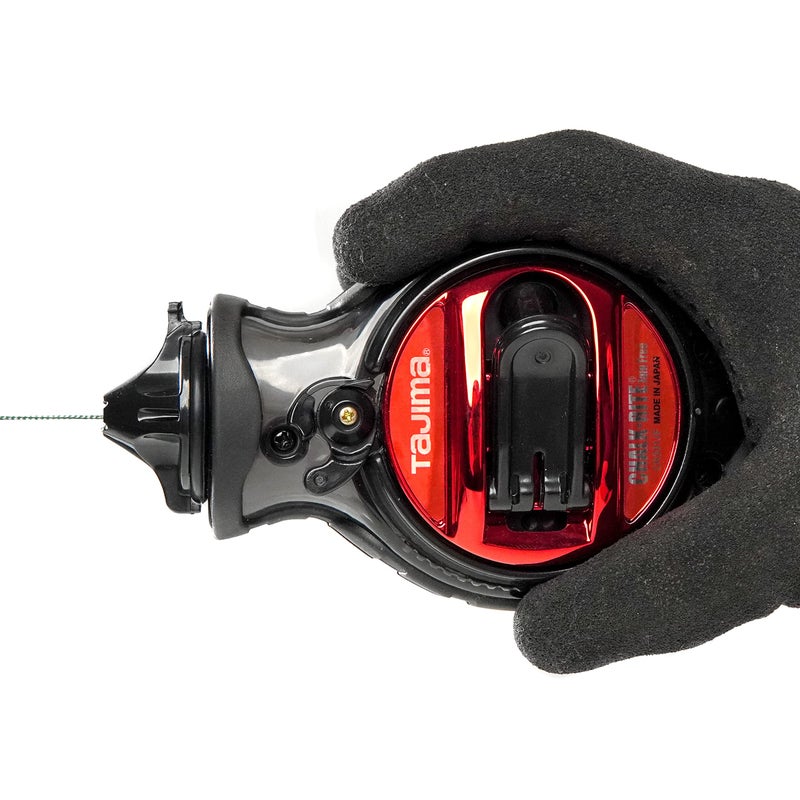 Tajima Tajima Chalk Line - Chalk-Rite Jam Free Special Edition Chalk Line with Extra Bold 1mm Snap Line & Five Gear Quick Retrieval - CR301JF-CP  - Image 4