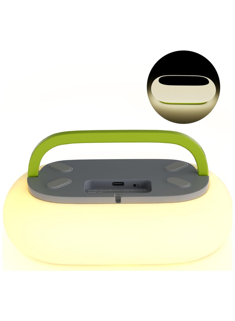 Excefore Camping Night Light with Wireless Charging Camping Lamp 5 Light Modes Light for Tent Mini Tent Light for Camping Hurricane Power Outages Hiking Home - Image 1