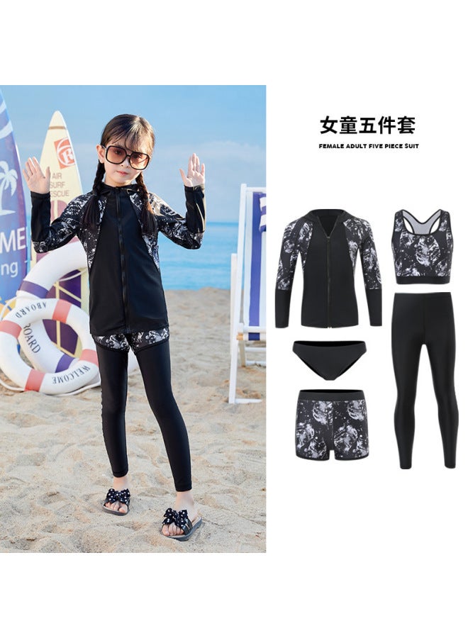 New Men's And Women's Swimwear Children's Baby Diving Suit Sunscreen Suit Couple Parent-child Suit Long Sleeve Trousers