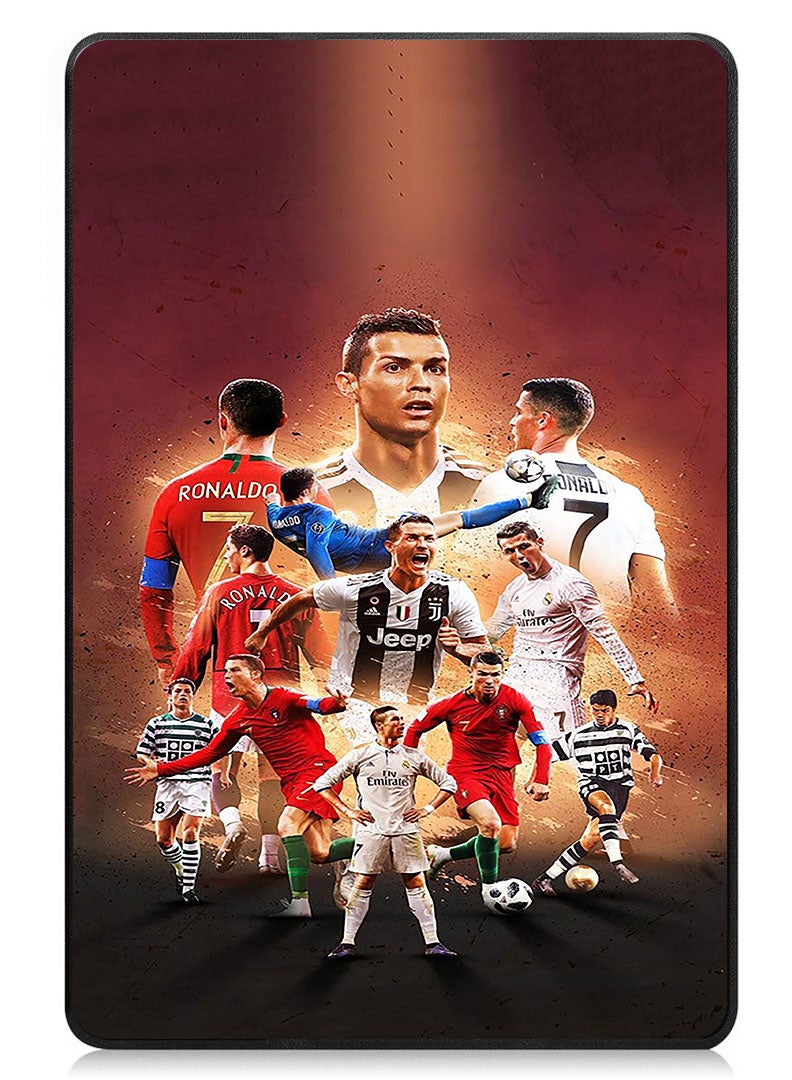 Theodor Protective Flip Case For Apple iPad Air 11 (2024) With Trifold Stand Auto Wake Sleep Shockproof Cover Ronaldo 6  - Image 1