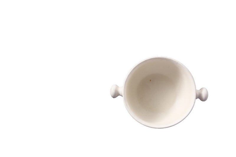 Caffeine Ceramic Handmade White Matte Snacks Bowl Set2 pcs - Image 2