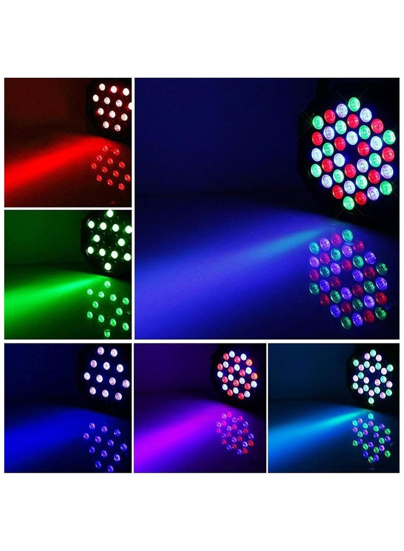 أضواء دي جي بار، أضواء مسرحية LED RGB مكونة من 36 مصباحًا، تعمل بالصوت، يتم التحكم بها عن بُعد وعبر DMX، إضاءة LED علوية بـ 7 أوضاع إضاءة علوية لحفلات الرقص، وحفلات الزفاف في الكنائس، وأعياد الميلاد، والعطلات، والعروض الموسيقية - Image 2