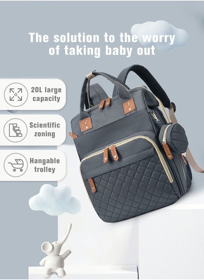 MIXDE 2023 New Style Baby Diaper Bag Backpack, Multifunction Diapers Changing Station for Boys Girls Outdoor and Travel, Infant Shower Gifts, Large Capacity USB Port  - Image 2