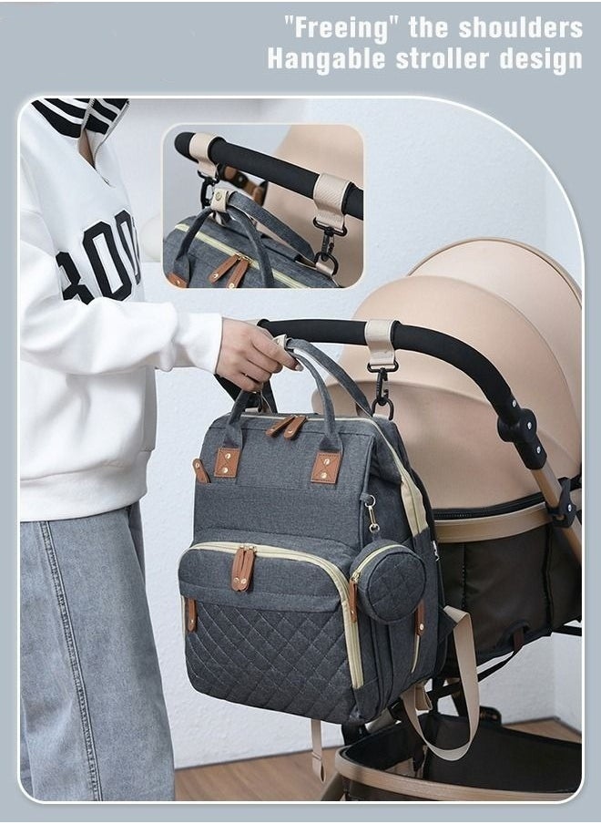 MIXDE 2023 New Style Baby Diaper Bag Backpack, Multifunction Diapers Changing Station for Boys Girls Outdoor and Travel, Infant Shower Gifts, Large Capacity USB Port  - Image 4