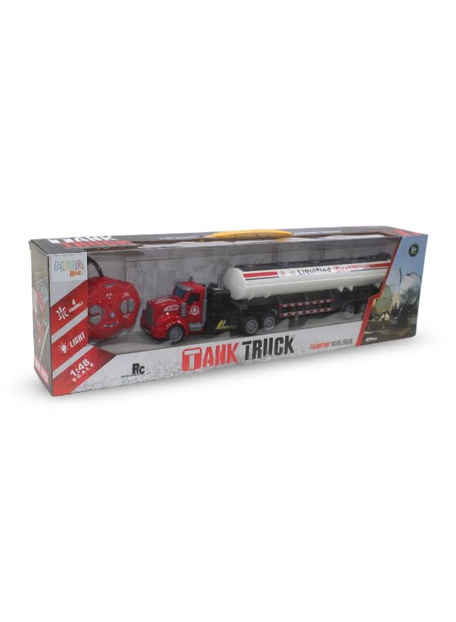 Mega 1:48 Scale Remote Controlled Tank Truck Toy - Image 1