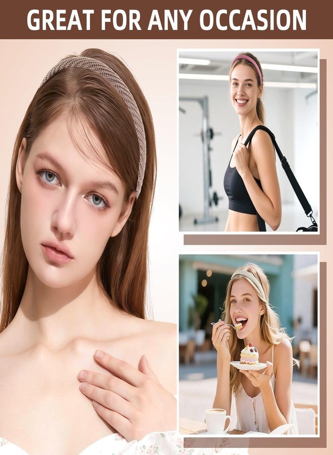 Tmtains 6 Pcs Headbands for Women Thin Knitted Headbands Fashion Non Slip Headband for Women's Hair Cute Solid Color Hair Accessories Stretchy Elastic Hairbands Boho Comfortable Bands Valentine gifts - Image 4