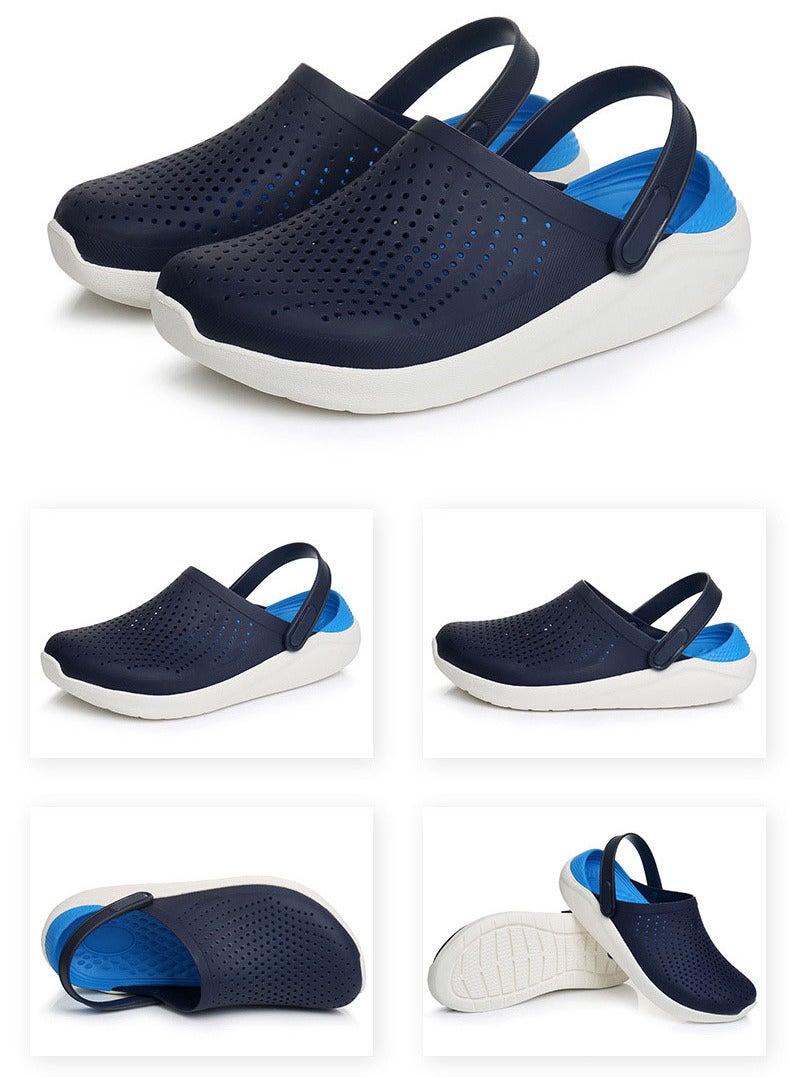 TOMSHOO Unisex Adult Shoes with Buckle Sports Sandals Outdoor Indoor Slippers Lightweight Garden Clogs Hiking Shoes Water Beach Shoes Male Blue  - Image 2