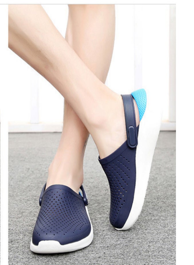 TOMSHOO Unisex Adult Shoes with Buckle Sports Sandals Outdoor Indoor Slippers Lightweight Garden Clogs Hiking Shoes Water Beach Shoes Male Blue  - Image 4