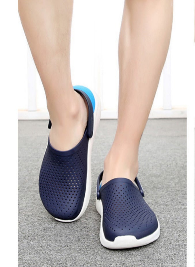 TOMSHOO Unisex Adult Shoes with Buckle Sports Sandals Outdoor Indoor Slippers Lightweight Garden Clogs Hiking Shoes Water Beach Shoes Male Blue  - Image 3