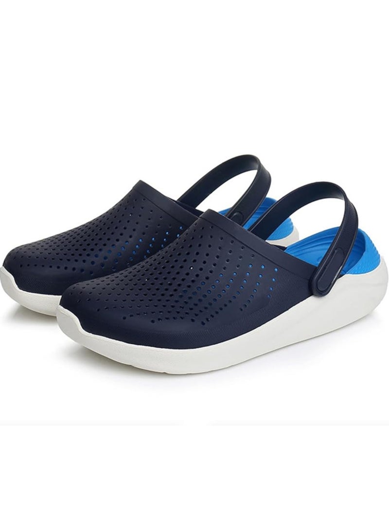 TOMSHOO Unisex Adult Shoes with Buckle Sports Sandals Outdoor Indoor Slippers Lightweight Garden Clogs Hiking Shoes Water Beach Shoes Male Blue  - Image 1