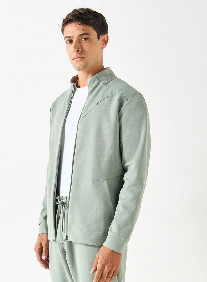 ADOT by Splash Zip Through Jacket with Long Sleeves and Pockets