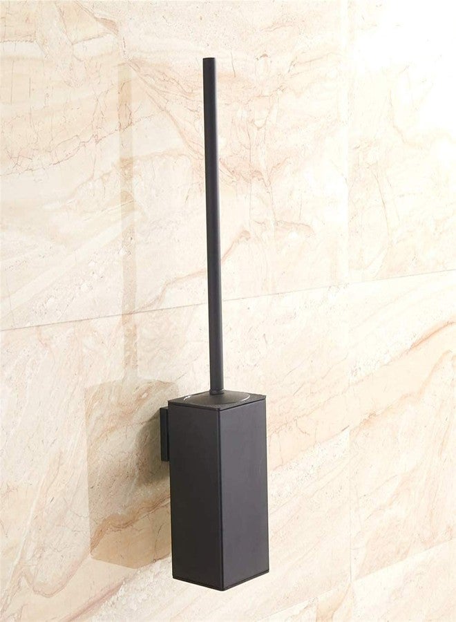 BGL Toilet Brush Holder Black, Toilet Bowl Brush Holder Black Wall Mount Square for Bathroom - Image 3