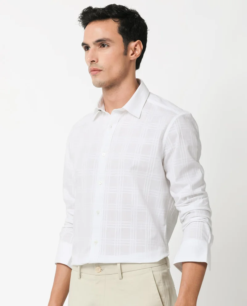 Rare Rabbit Men's Tonal Check Shirt