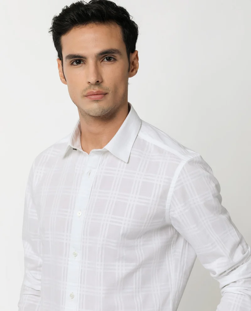 Rare Rabbit Men's Tonal Check Shirt