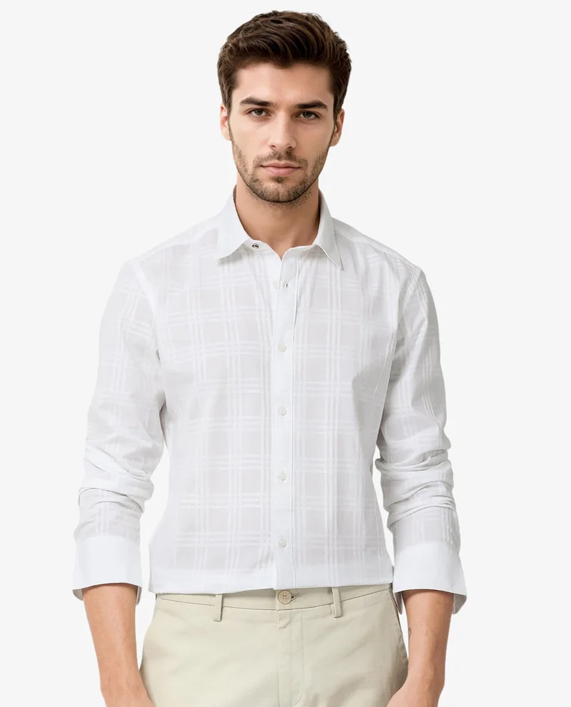 Rare Rabbit Men's Tonal Check Shirt