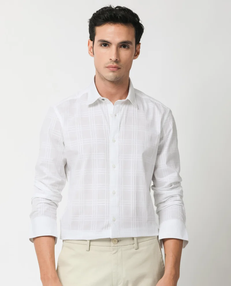 Rare Rabbit Men's Tonal Check Shirt