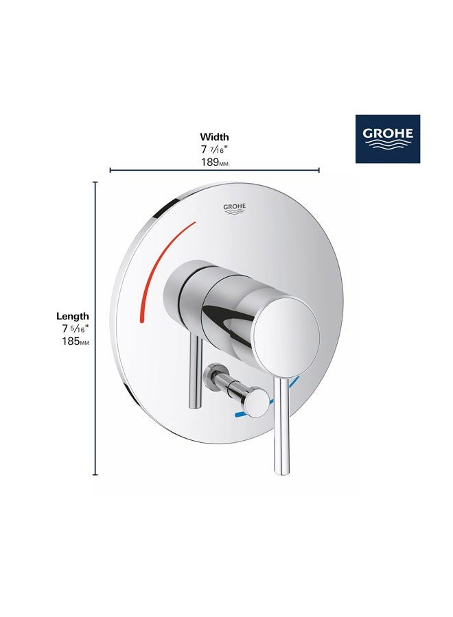 Grohe 29102EN1 Concetto Soft 1-Handle Bath/Shower Trim Kit in Brushed Nickel (Valve Sold Separately) - Image 2