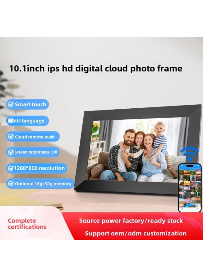 10.1 Inch Smart Cloud Photo Frame WiFi Digital Photo Frame Smart Touch Electronic Photo Album Automatic Loop Player-Color:8inch Cloud Photo Frame 1+32g  - Image 2