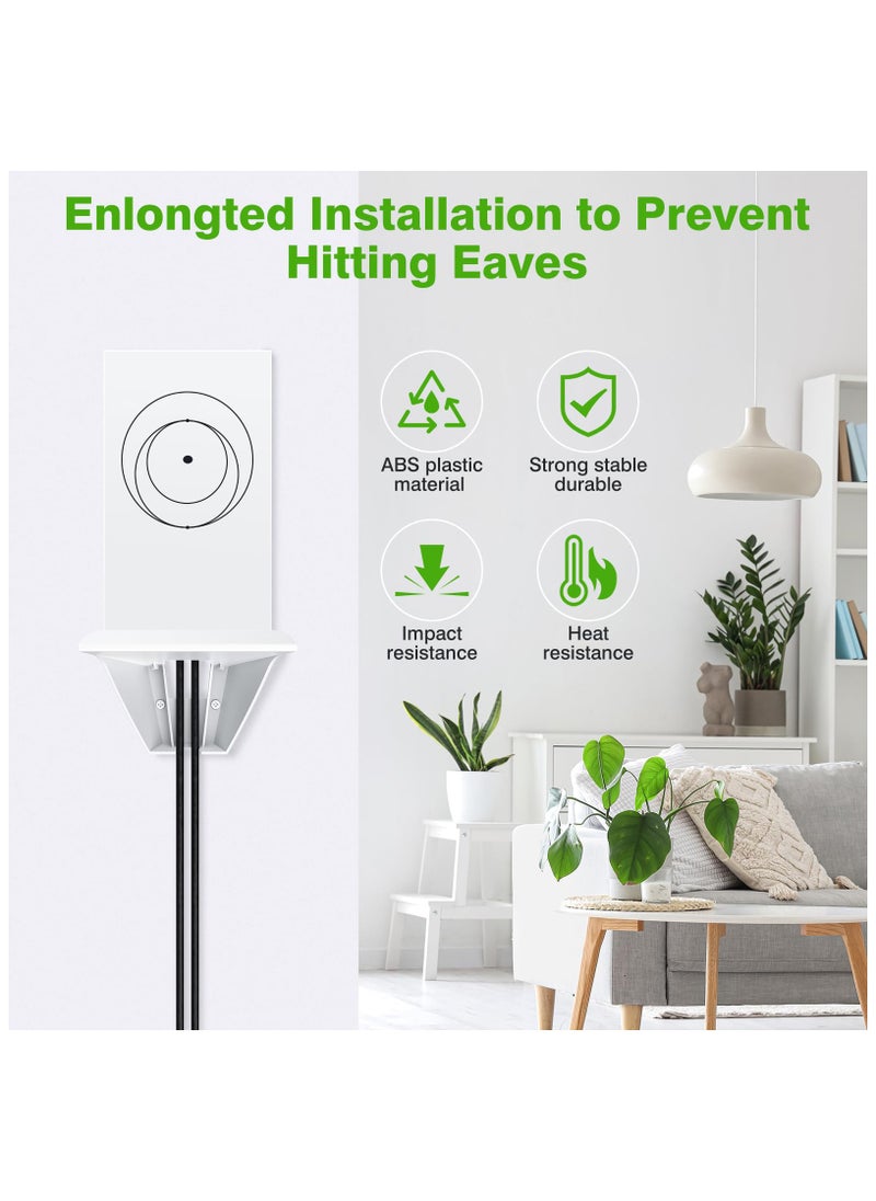 SYOSI - StarLink Router Wall Mount, Starlink Internet Kit Satellite Bracket Compatible with Starlink Mesh Router V2, Router Protection, Stability ABS Starlink Router Mount with Screw Mounting Kit - Image 1