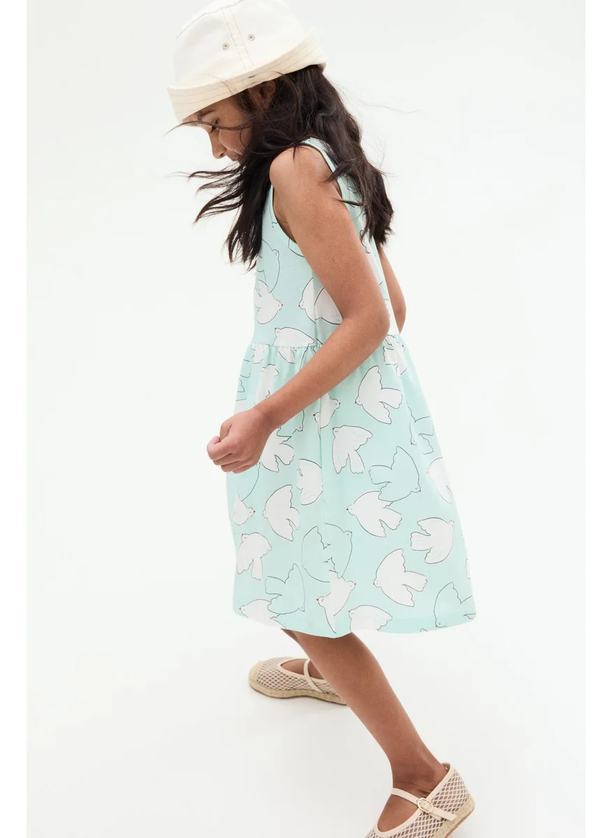 اتش اند ام Patterned Cotton Dress