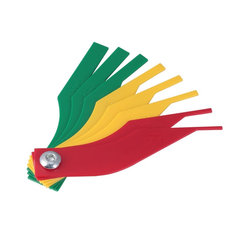 2 قطعة مقياس وسُمك وسادة الفرامل مقياس قرص الفرامل أداة اختبار مسطرة قياس السيارة - Image 2