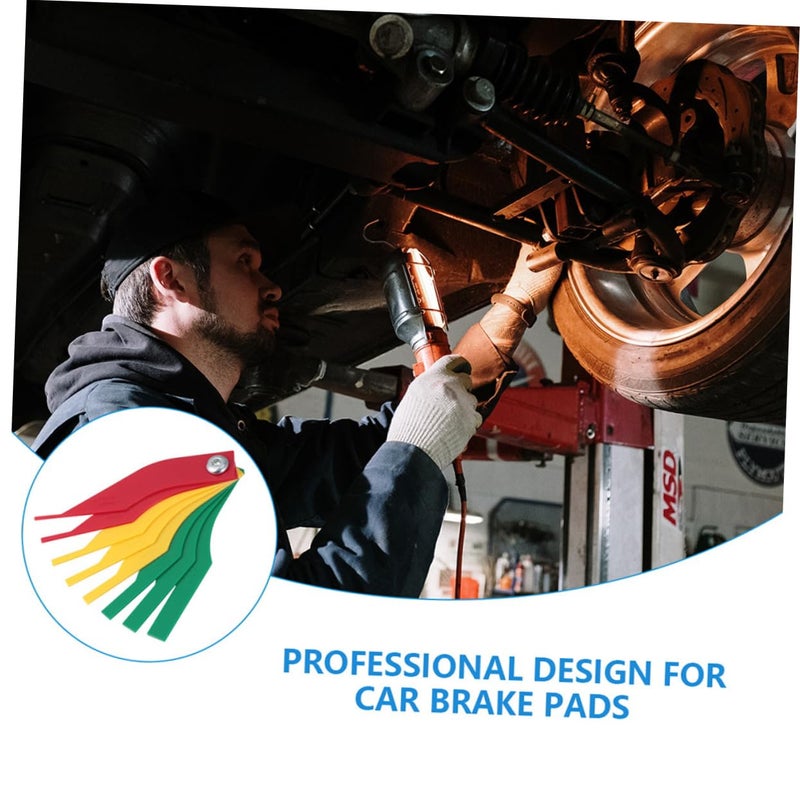 2 قطعة مقياس وسُمك وسادة الفرامل مقياس قرص الفرامل أداة اختبار مسطرة قياس السيارة - Image 5