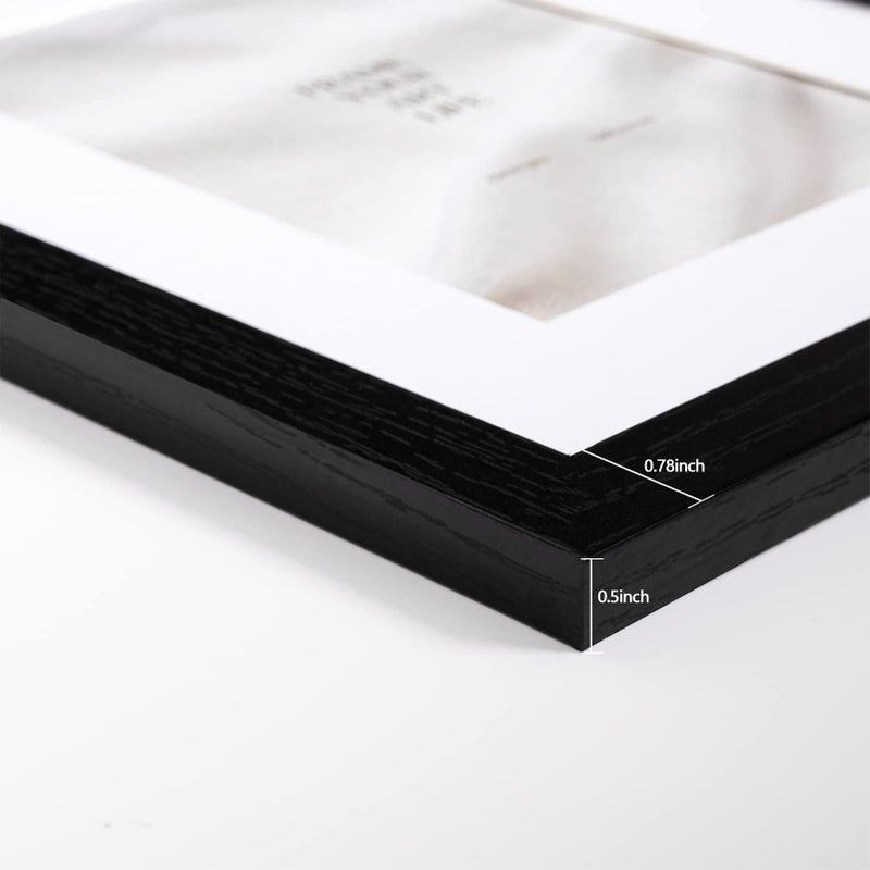 إليتيك برو ELETECPRO 9X12 إطارات الصور مجموعة من 10 عرض 6x8 أو 5x7 صورة مع حصيرة أو 9x12 بدون إطارات معرض جدار حصيرة الجدول أعلى عرض أو تصاعد الجدار (أسود 9x12) - Image 5