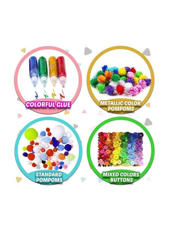 AMERTEER 1000-Piece Colourful Creative Art And Craft Jar For Classroom And Home Projects 3.94x3.94x1.97inch - Image 2