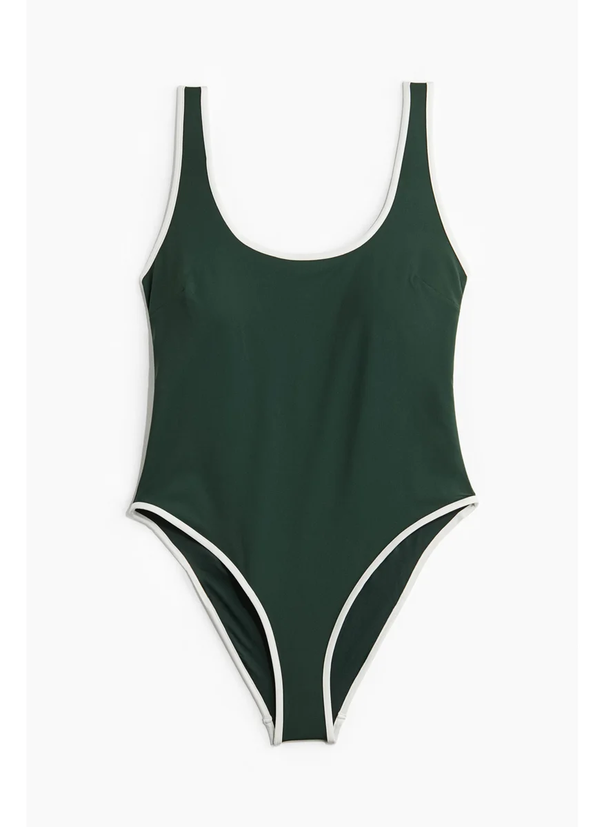 H&M Padded-Cup High Leg Swimsuit