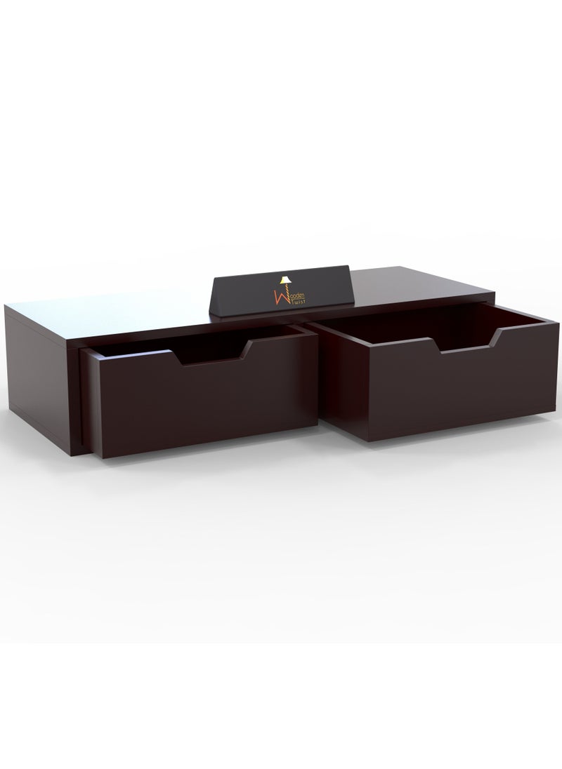Wooden Twist Exclusively Launched Engineered Wood Wall Shelf with Drawer for Living Room , Storage and Home Decorative (Glossy Finish, Brown)  - Image 2