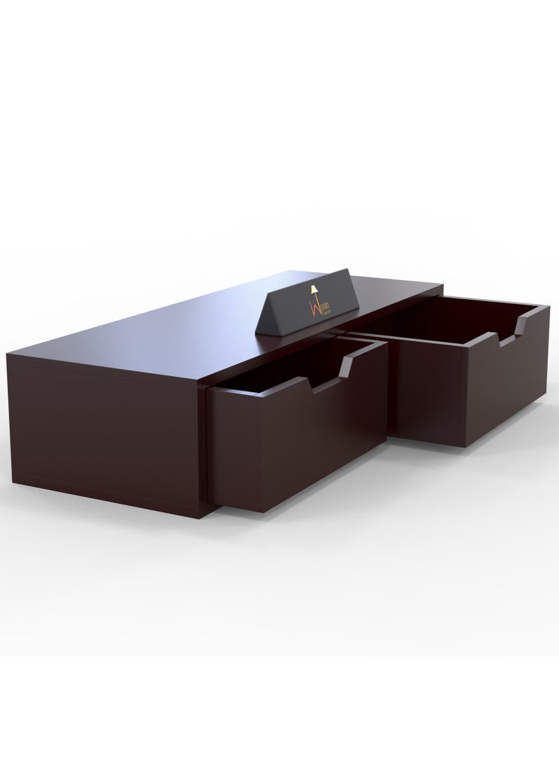Wooden Twist Exclusively Launched Engineered Wood Wall Shelf with Drawer for Living Room , Storage and Home Decorative (Glossy Finish, Brown)  - Image 3