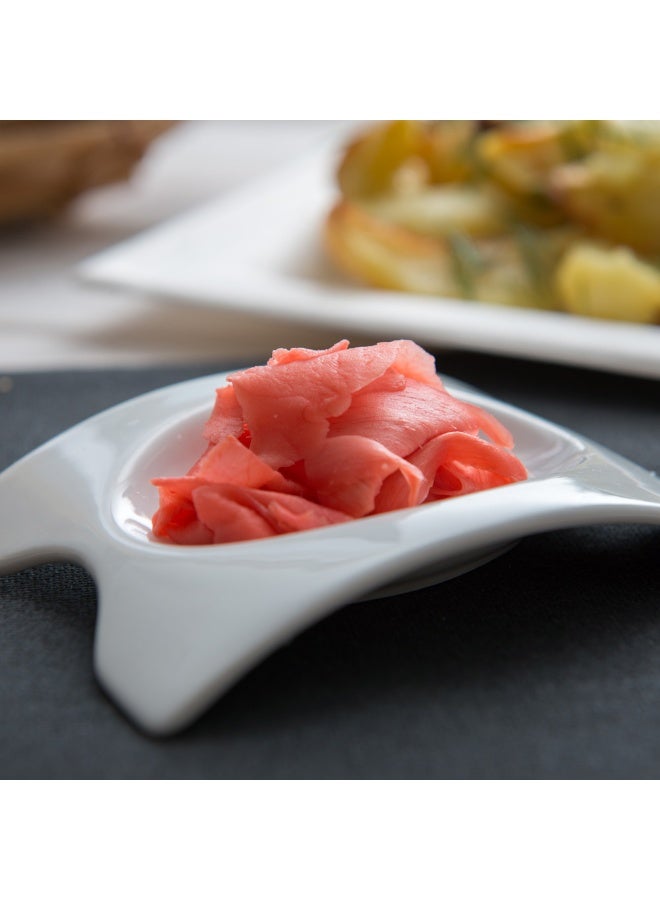 Restaurantware أطباق صغيرة 4.1 × 2.9 بوصة، 10 طبق صلصة مستطيل - تصميم مقعر، آمنة للاستخدام في الفرن، أطباق تذوق من البورسلين الأبيض، آمنة للاستخدام في الميكروويف، لتقديم المقبلات، الحلويات، أو التوابل - Image 3