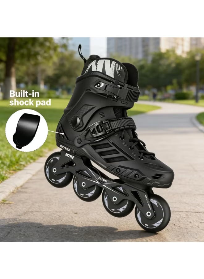 DEXO Inline Skates for Women Men, Outdoor Street Blades Roller Adult Male Female, Professional Fitness Roller Skates Blades for Unisex- Size 41-42 - Image 4