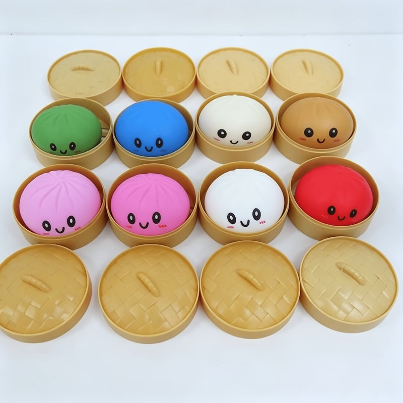 Smiling Face Big Steamed Bun Squeeze Toy – Kneading Dough with Music, Slow Rebound Stress Relief, No Battery Required - Image 4