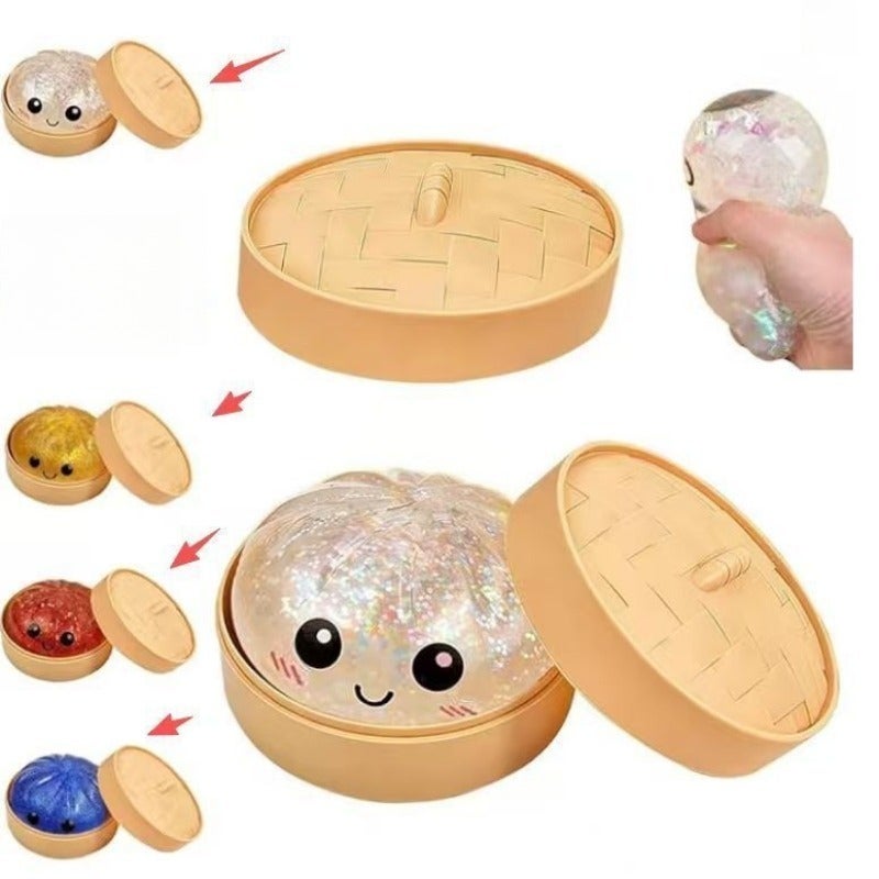 Smiling Face Big Steamed Bun Squeeze Toy – Kneading Dough with Music, Slow Rebound Stress Relief, No Battery Required - Image 5