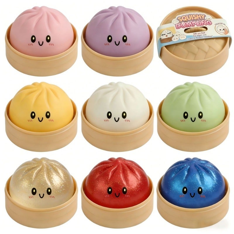 Smiling Face Big Steamed Bun Squeeze Toy – Kneading Dough with Music, Slow Rebound Stress Relief, No Battery Required - Image 1
