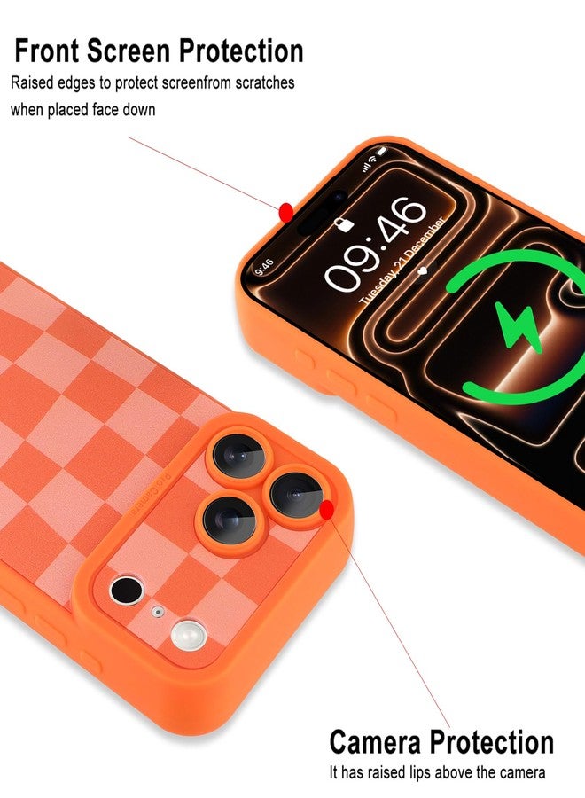 زيي جراب ZIYE مصمم خصيصًا لهاتف iPhone 17 Pro، بنقشة زهور برتقالية، مع حماية للكاميرا، مصنوع من مطاط السيليكون TPU الناعم، بتصميم زهور، متوافق مع iPhone 17 Pro بشاشة 6.3 بوصة. - Image 3