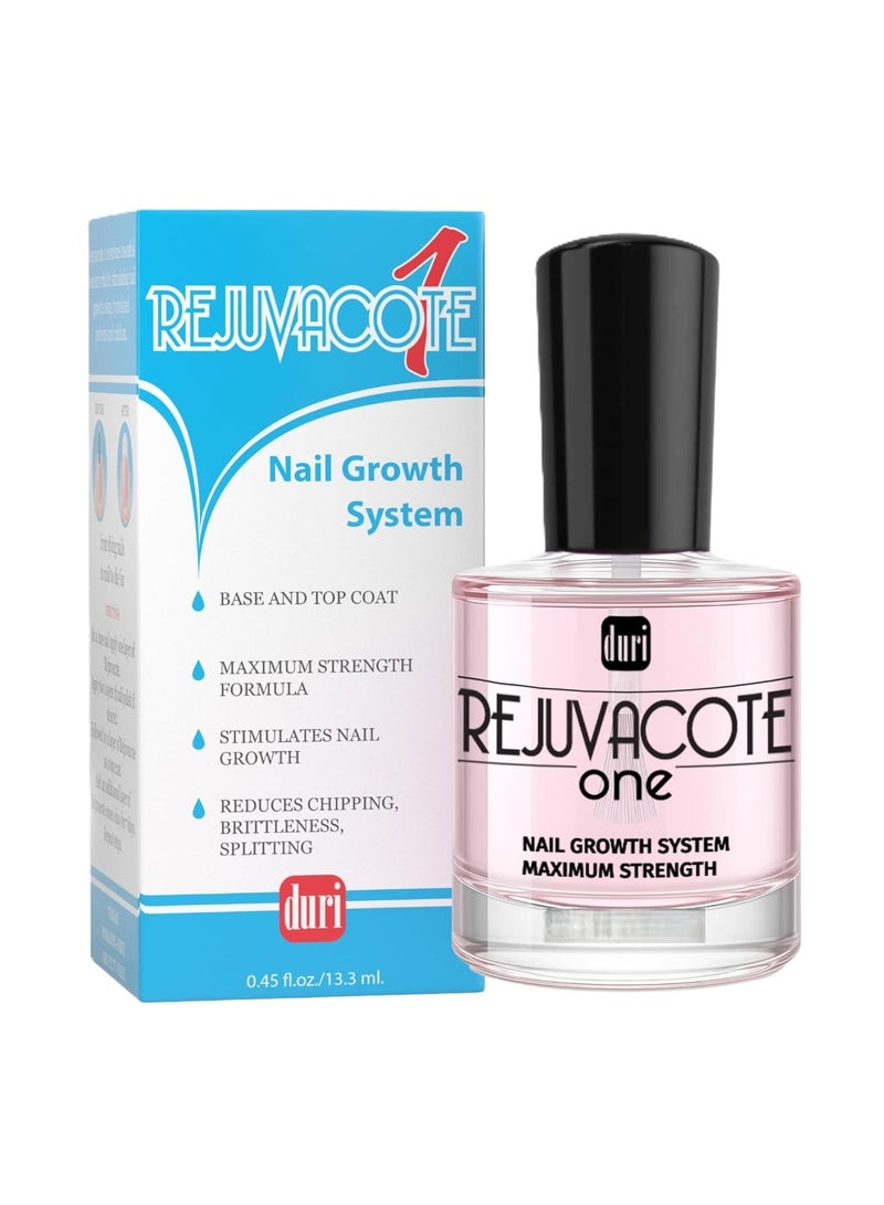 duri Rejuvacote 1 Nail Growth System - Maximum Strength | Nail Strengthener for Damaged Nails from Gel, Acrylic Manicure | Grow Long Natural Fingernails Fast - 0.45 fl. oz. - Image 1