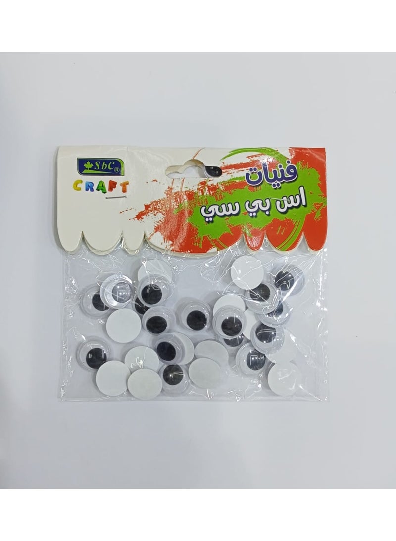 SBC Black White Googly Eyes for DIY Arts Scrapbooking Doll Making Crafts Decoration