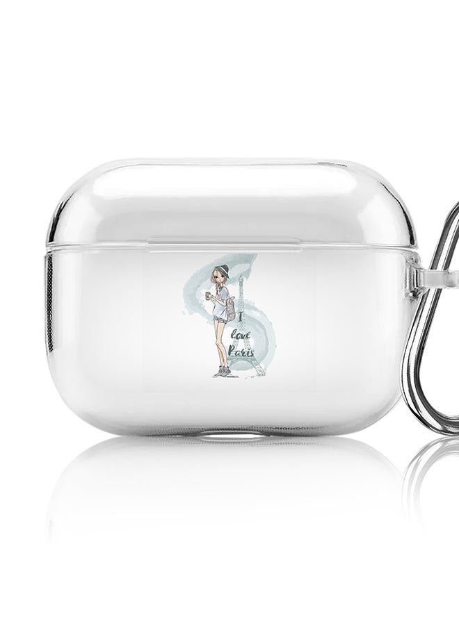 Stylizedd Classic Clear printed Case for Apple AirPods Pro 2nd Generation Thin Transparent Cover [Designed for Apple AirPods Pro 2nd Generation] - I Love Paris  - Image 1