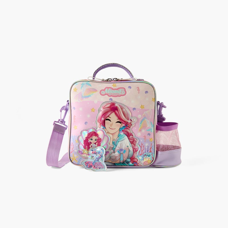 Minmie Mermaid-Lunch Bag-1 Cmprt-Printed (Pvc) Pastel Purple \ 22X10X22 - Image 1