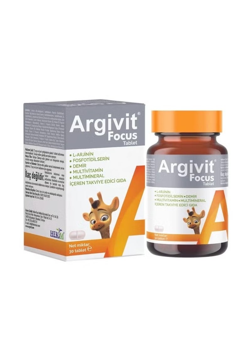 Argivit Argivit Focus Tablet, Supplement for increase Height and Energy 30 Tablets